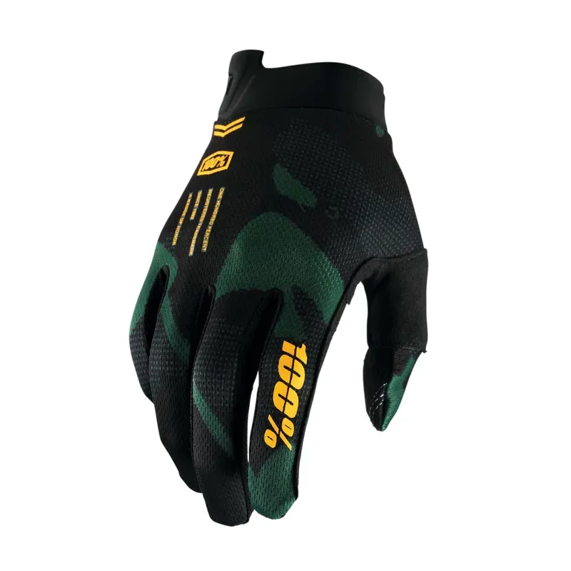 100% iTrack Youth Gloves in Sentinel Black