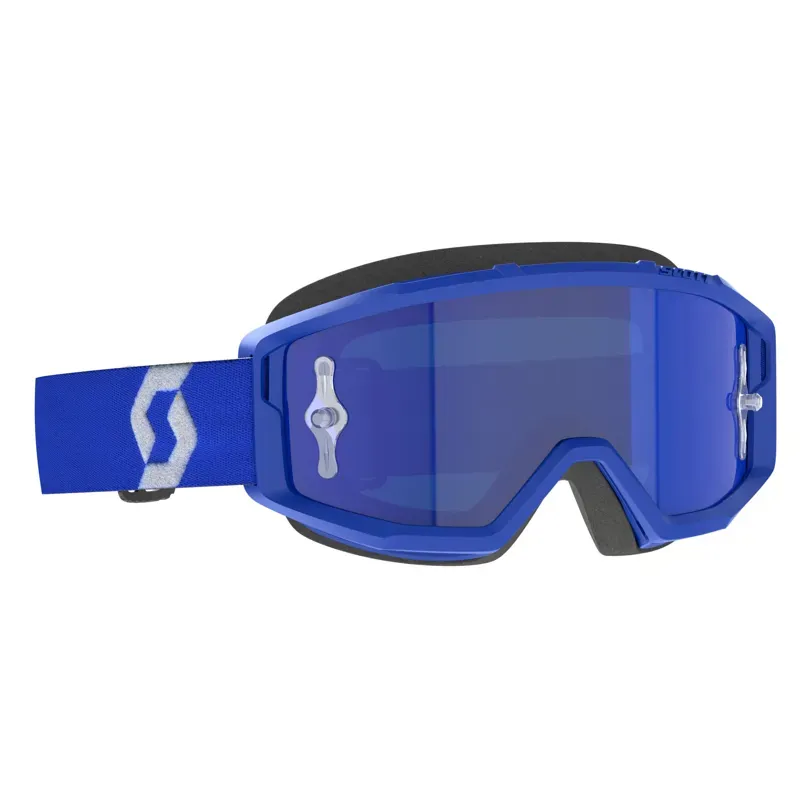 Scott Primal Goggle In Blue/White/Blue Chrome Works