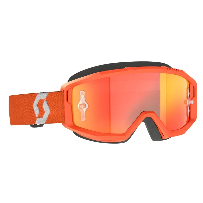 Scott Primal Goggle In Orange/White/Orange Chrome Works