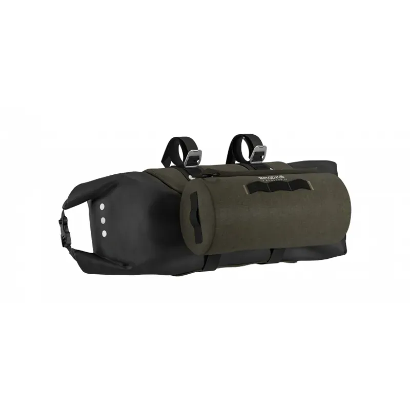 Brooks Scape Handlebar Roll Bag in Mud Green-5