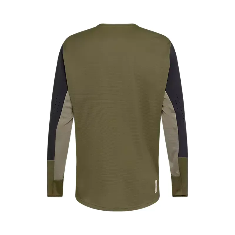 Fox Defend Long Sleeve Jersey in Olive Green-1