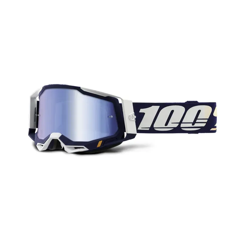 100% Racecraft 2 Goggles in Blue Mirror Lens Concordia
