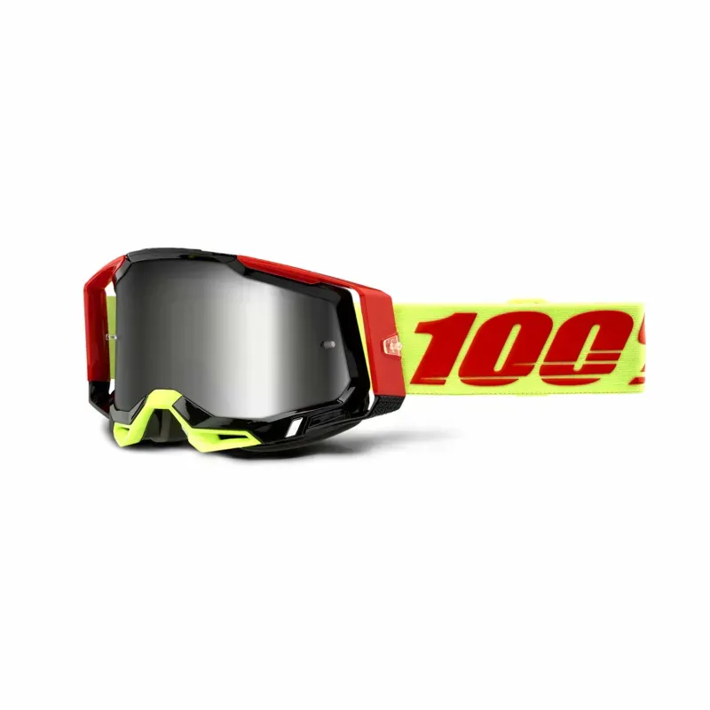 100% Racecraft 2 Goggles in Flash Silver Lens Wiz
