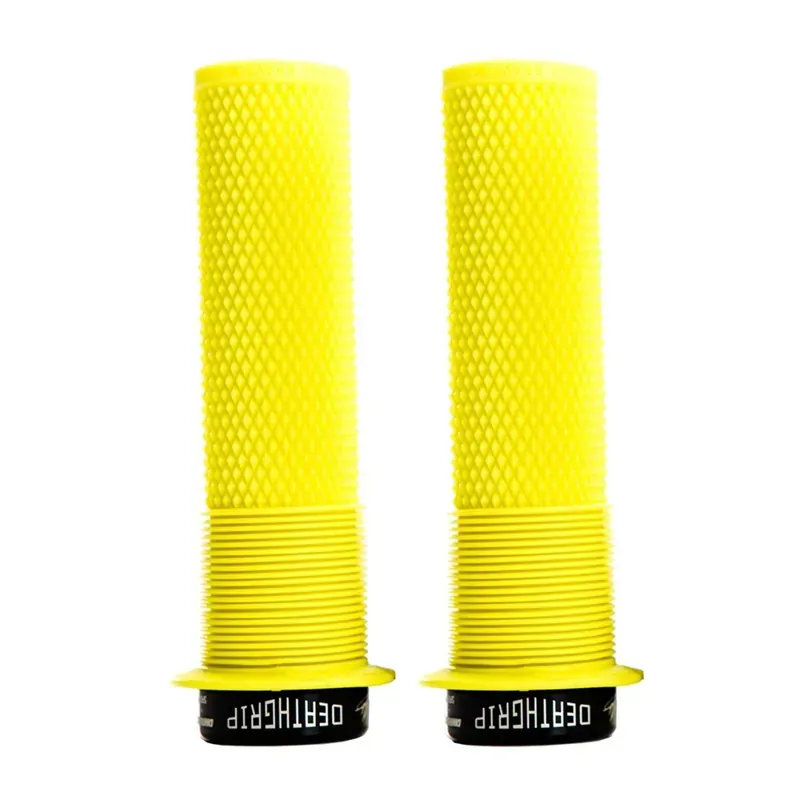 DMR Brendog DeathGrip Flange Thick Grips in Fluro Yellow