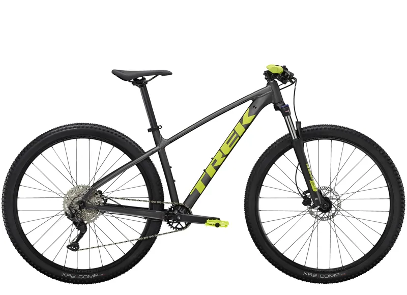 black and green trek mountain bike