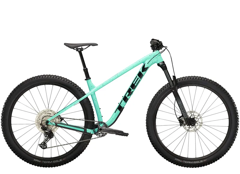 black and green trek mountain bike