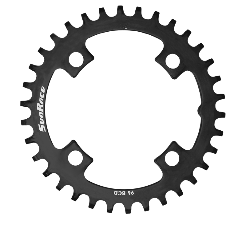 Sunrace MX00 34-tooth Narrow-Wide Chainring in Black-3