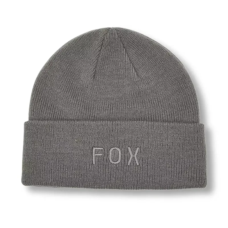 Fox Wordmark Beanie in Pewter