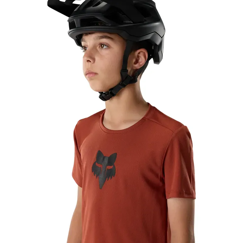 Yth Ranger Ss Jersey Fox Head Amber Scarlet yl-4