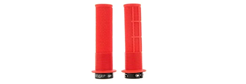 DMR Flanged Thin DeathGrip 2 MTB Handlebar Grips in Red