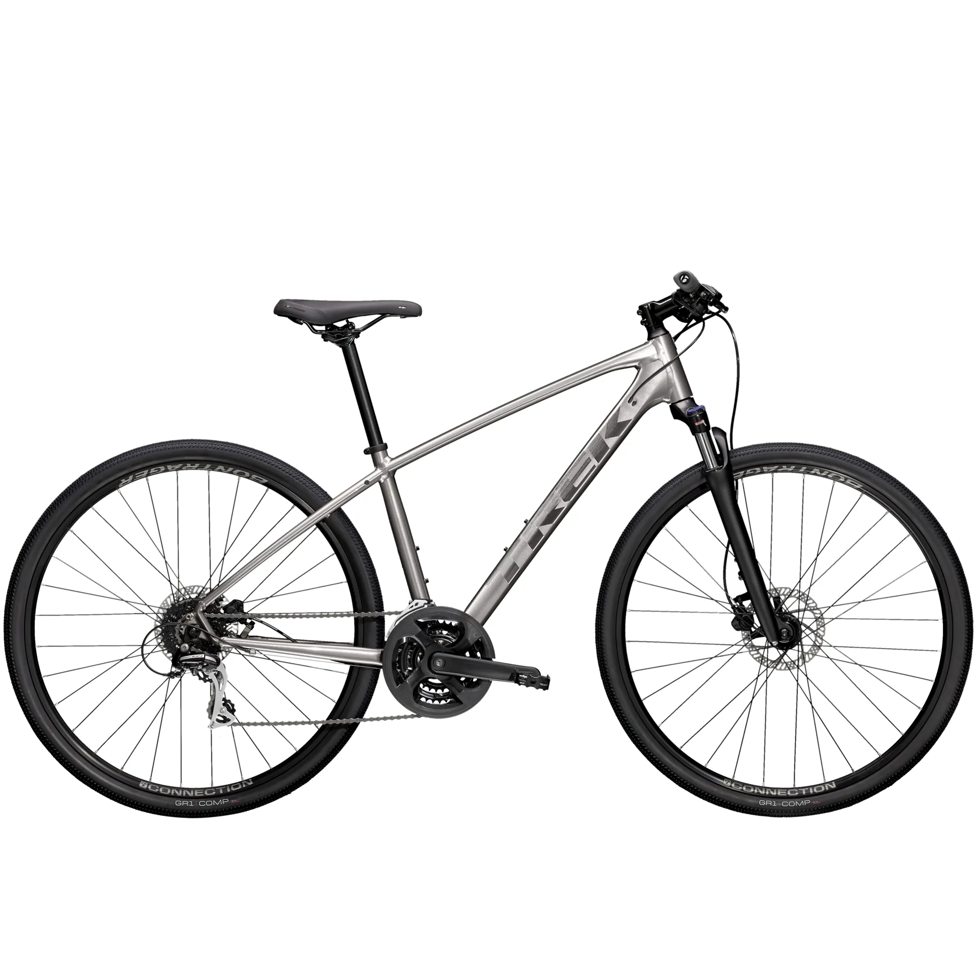 Trek Dual Sport Hybrid Bike in Silver