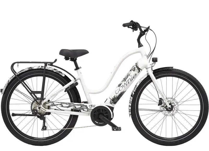 Electra Townie Path Go! 10D Step-Thru E-Bike in Pearl White