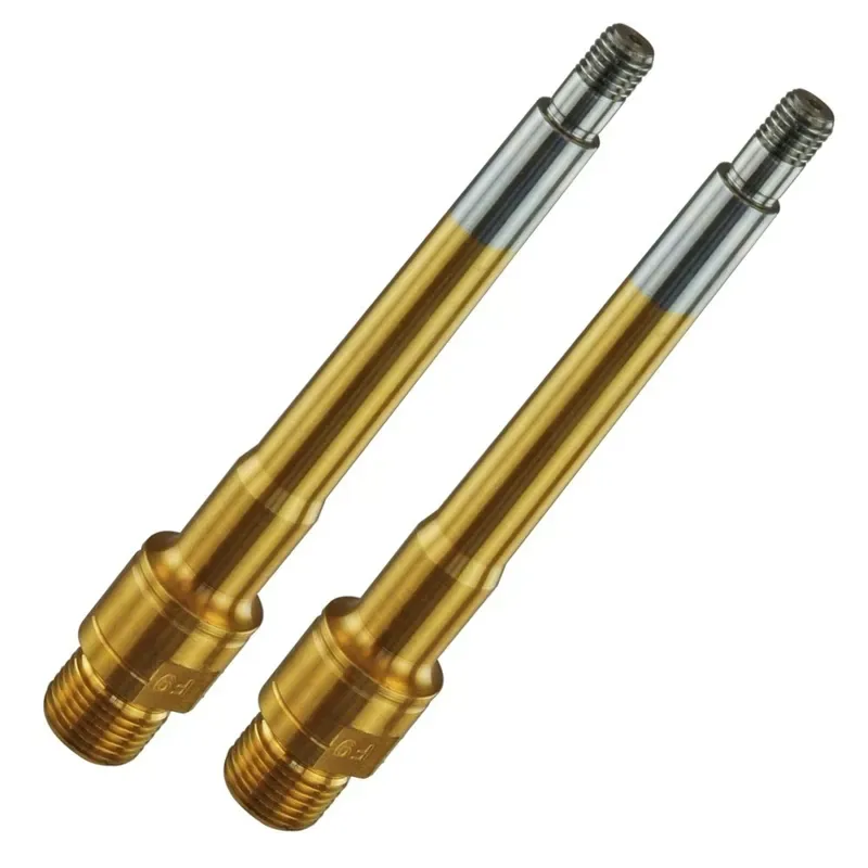 DMR V12 9/16in Titanium Axle w/M7 Nuts in Gold