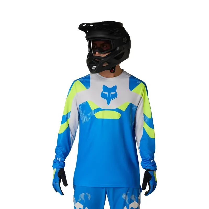 Fox Ranger Tactile Long Sleeve Jersey in Blue Jewel-2