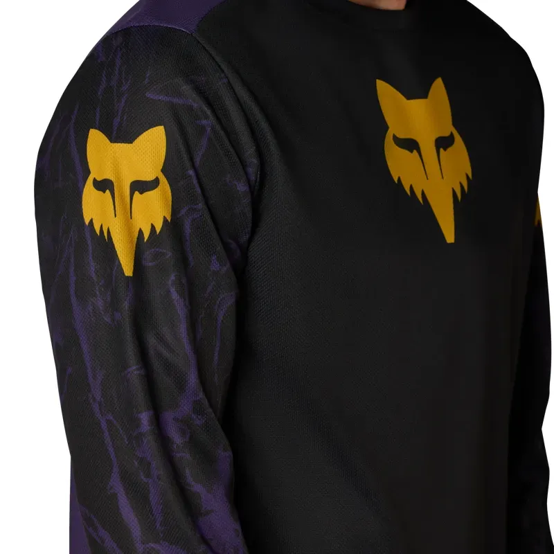 Fox Youth Ranger Image Print Long Sleeve Jersey in Plum Purple-2