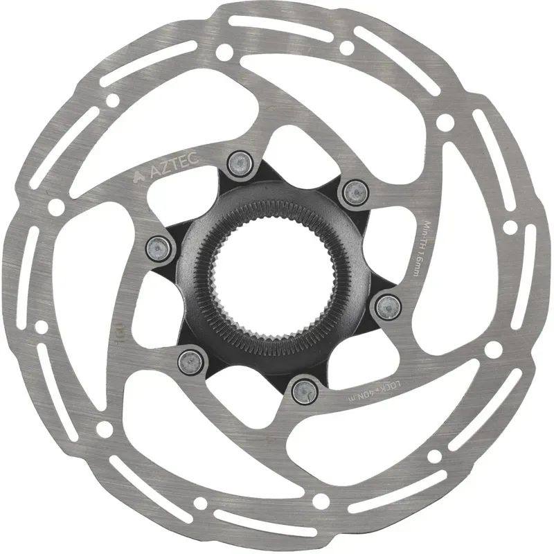 ROTOR Aztec Core Centre-Lock 160mm Disc Rotor in Silver