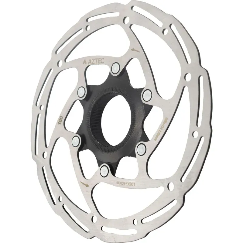 ROTOR Aztec Core Centre-Lock 180mm Disc Rotor in Silver-1