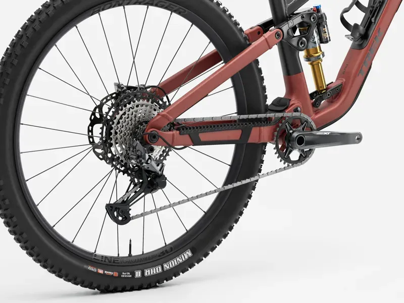 Trek Fuel EX 9 XT Gen 7 Mountain Bike in Matte Sedona Red/Pennyflake Splatter-3