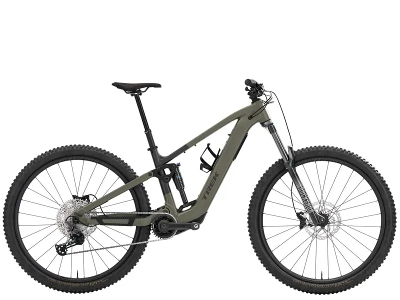 Trek Fuel+ EX 5 Gen 2 E-Mountain Bike In Matte Olive Grey/Trek Black