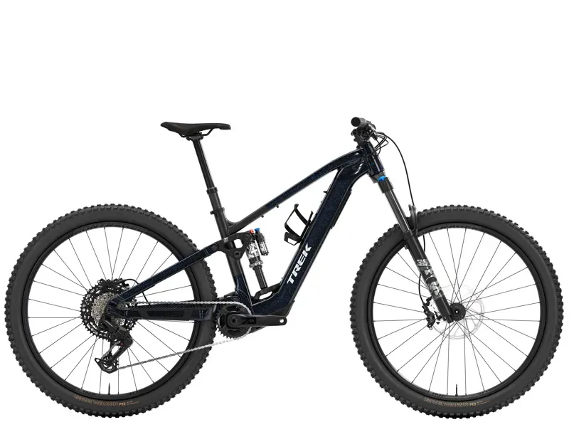 Trek Fuel+ EX 8 Gen 2 E-Mountain Bike in Trek Black/Purple Flip Splatter