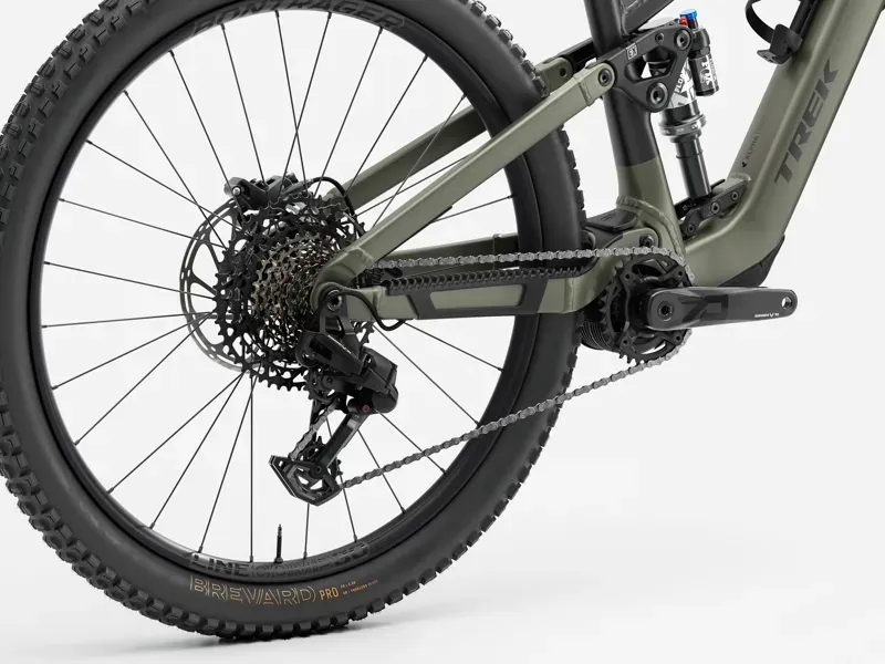 Trek Fuel+ EX 8 Gen 2 E-Mountain Bike in Matte Olive Grey/Trek Black-3
