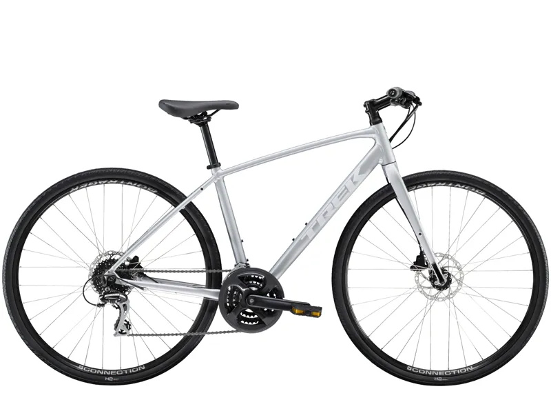 Trek FX 2 Disc Womens Hybrid Bike in Silver