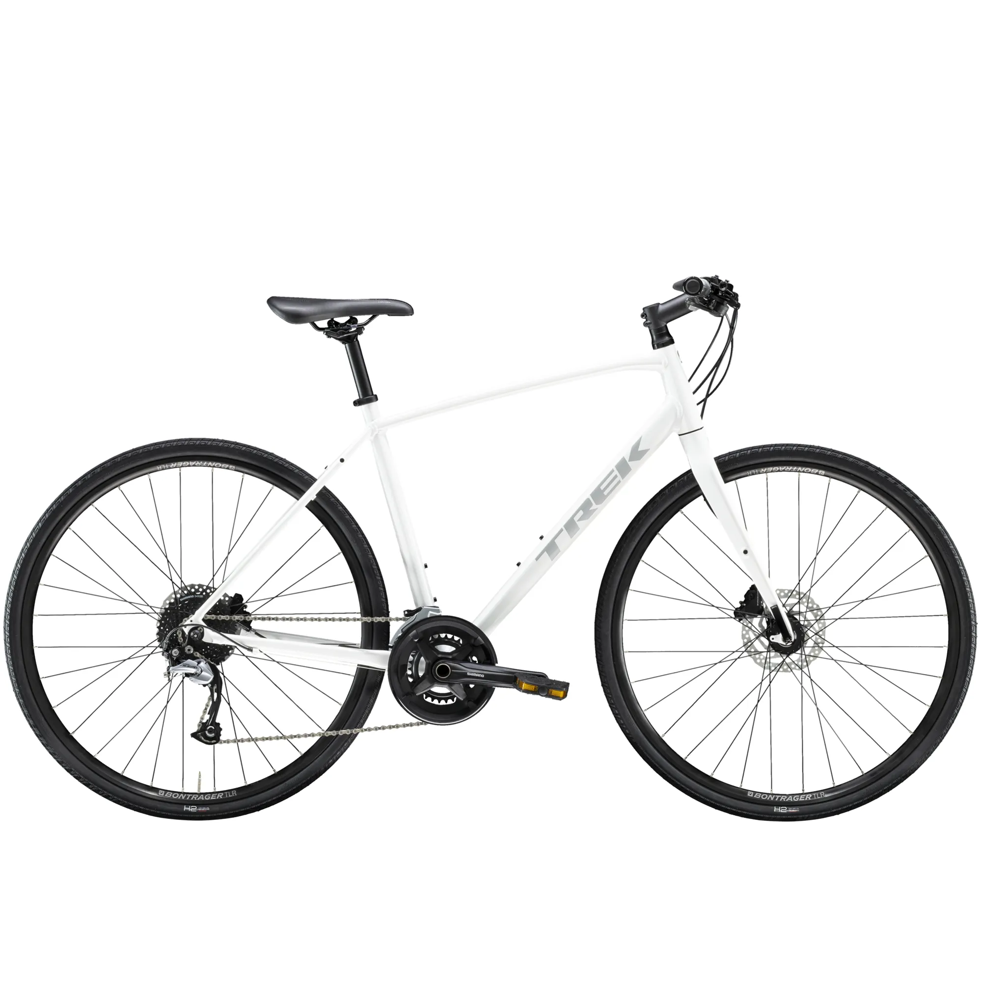 Trek FX Disc Mens Hybrid Bike in White - Main Image