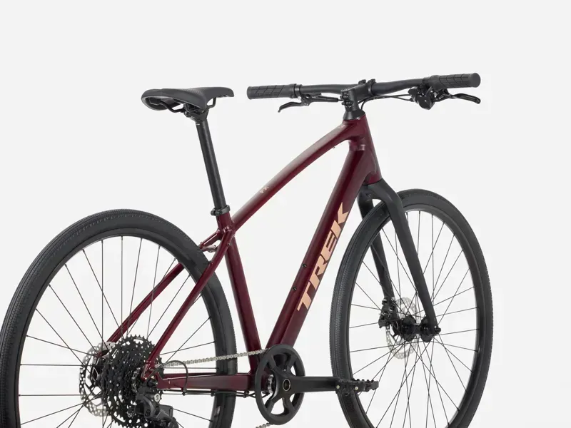Trek FX Sport AL 3 Hybrid Bike in Cobra Blood-1
