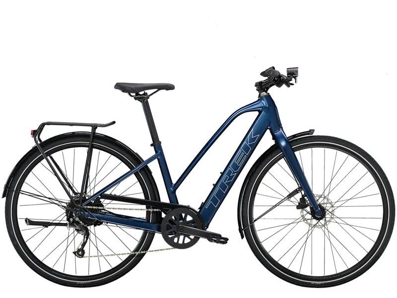 Trek Fx+ 2 Stagger Electric Hybrid Bike in Mulsanne Blue