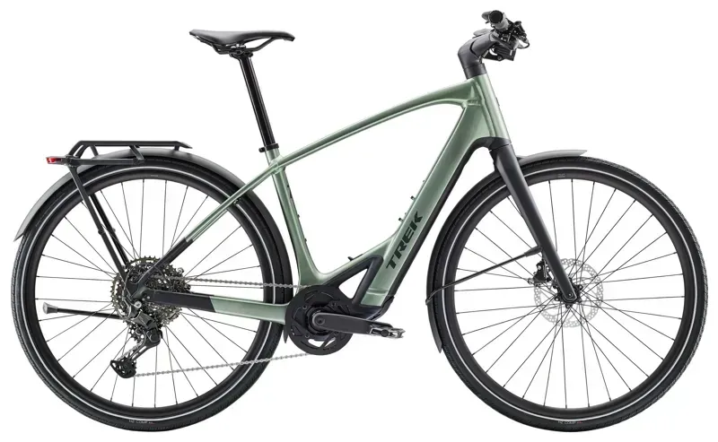 Trek FX+ 7 SO E-Hybrid Bike in Lichen Green Gloss