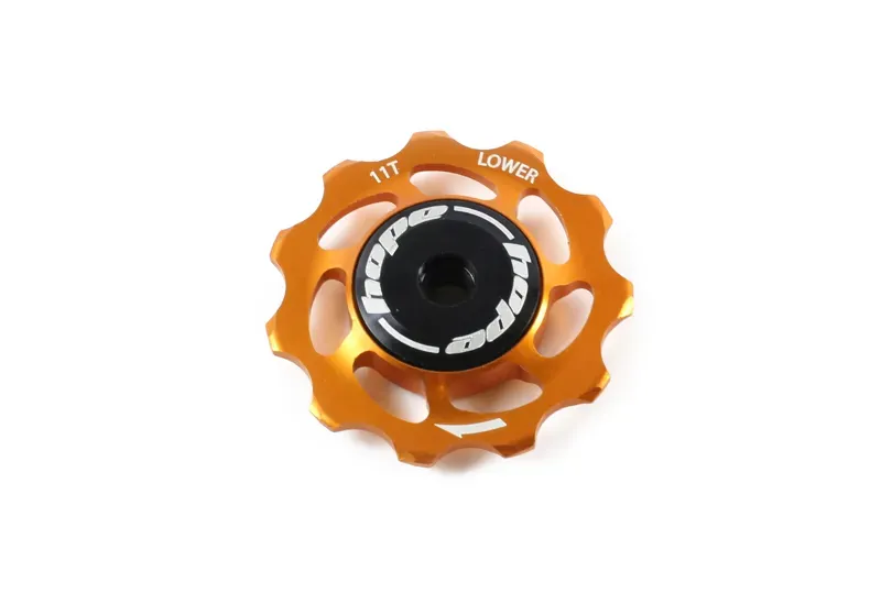 Hope 11 Tooth Jockey Wheel Complete in Orange 