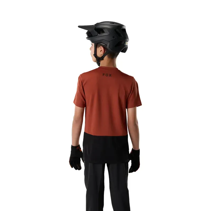 Yth Ranger Ss Jersey Fox Head Amber Scarlet yl-3