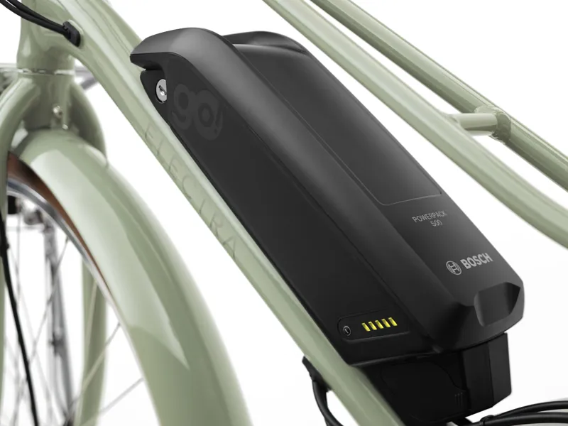 Electra Loft Go 5i Step-Thru 500Wh E-Road Bike In Green Tea-2