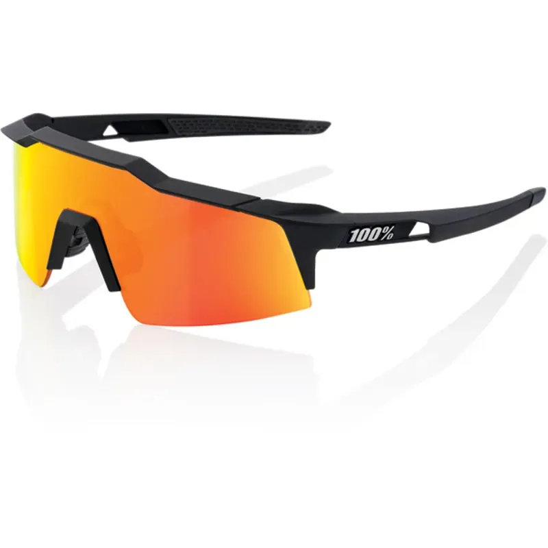 100 Percent Speedcraft SL HiPer Mirror Red Lens Sunglasses in Black