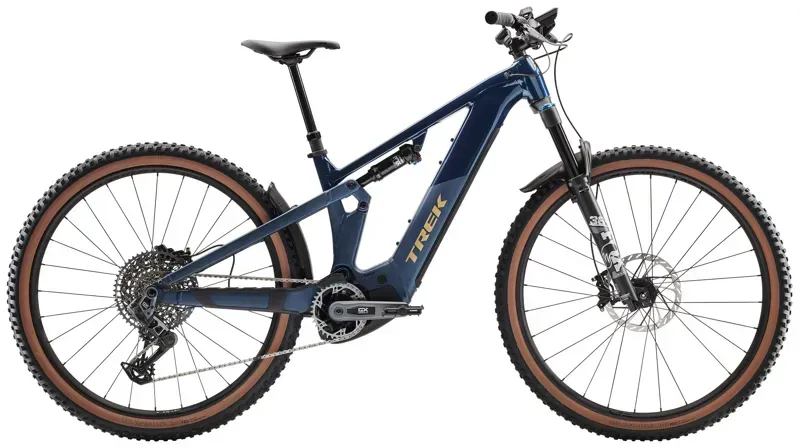 Trek Powerfly FS+ 8 Gen 4 E-Mountain Bike In Matte/Gloss Mulsanne Blue