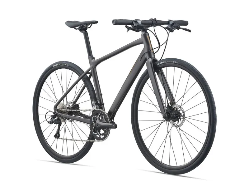 Giant FastRoad SL 3 Disc Flat Bar Road Bike in Black-8