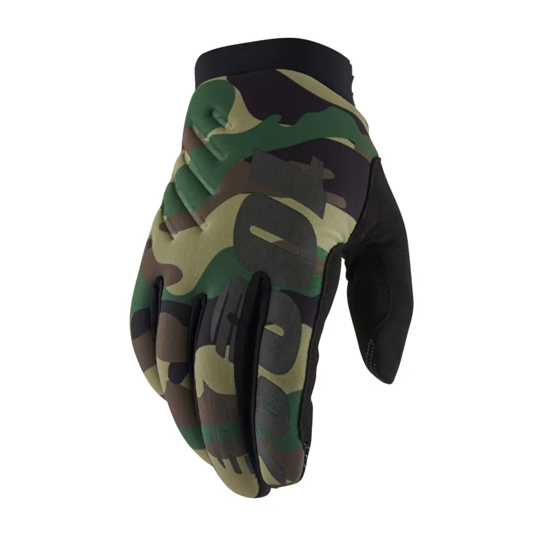 100% Brisker Cold Weather Gloves in Camo/Black-1
