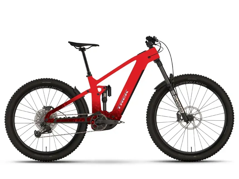 Trek Rail+ 9.9 XO AXS Carbon Electric Mountain Bike in Red Smoke