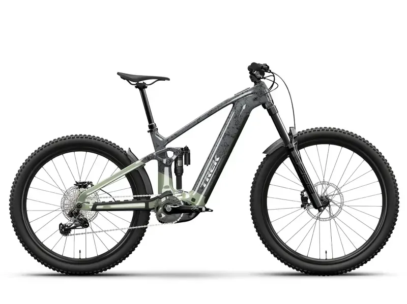 Trek Rail+ 9.9 XO AXS Carbon Electric Mountain Bike in Grey
