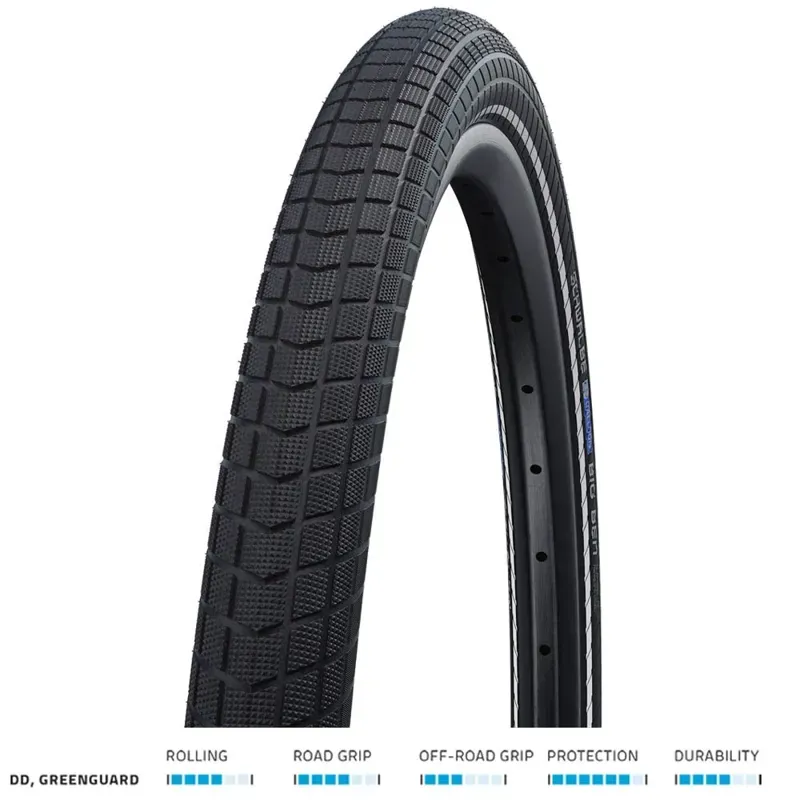 Schwalbe Big Ben Plus 700x50c GreenGuard Tire in Black/Reflect -3
