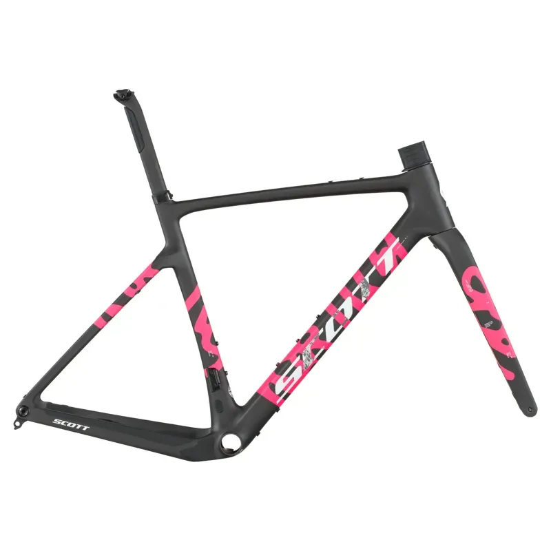 Scott Addict Gravel RC HMX Frame Set in Black/Pink