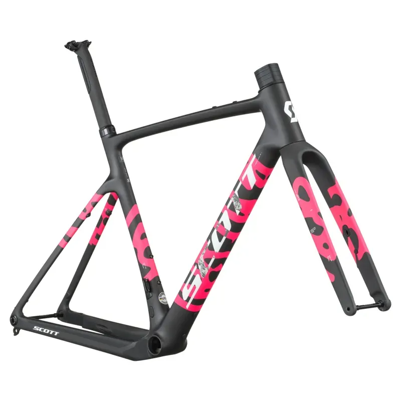 Scott Addict Gravel RC HMX Frame Set in Black/Pink-1