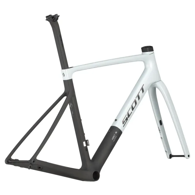 Scott Addict RC Pro HMX Frame Set in Cumulus White/Carbon Black-1