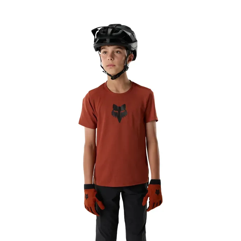 Yth Ranger Ss Jersey Fox Head Amber Scarlet yl-2