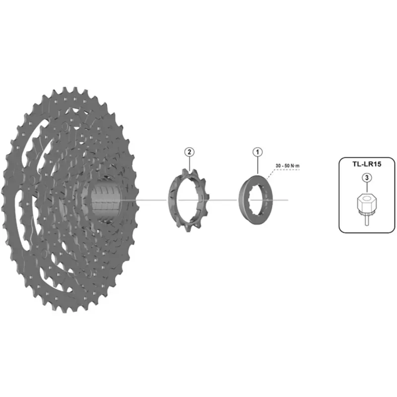 Shimano HG Cassette/M960 Disc Remover Tool in Black-1