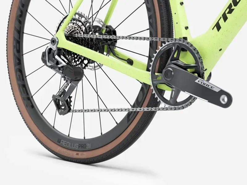 Trek Checkmate SLR 7 AXS Gravel Bike in Olive Drab/Glowstick-1