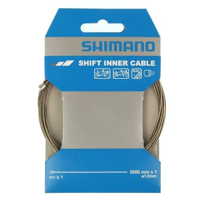 Shimano Spares Tandem SS SUS Shift Inner Cable 1.2x3000mm in Silver-2